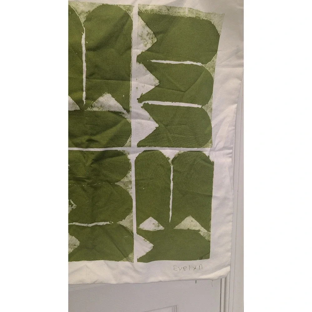 Evelyn Reyes CB2 Pillow Cover 23x23 Green Carrots White Cotton Canvas Modern 23‎